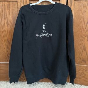 NWOT ysl black and white crewneck